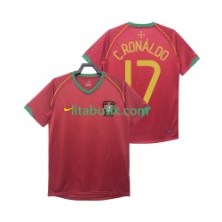 Portugal Crstiano Ronaldo 17 Retro Män Hemma Fotbollströja 2006 Kortärmad Portugal Crstiano Ronaldo 17 Retro Män Hemma Fotbollströja 2006 Kortärmad