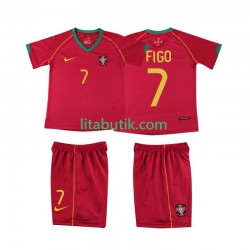 Portugal FIGO 7 Retro Barn Hemma Fotbollströja 2006 Kortärmad Portugal FIGO 7 Retro Barn Hemma Fotbollströja 2006 Kortärmad