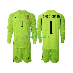 Portugal Diogo Costa 1 Målvakt Barn Hemma Fotbollströja 2025 Långärmad Portugal Diogo Costa 1 Målvakt Barn Hemma Fotbollströja 2025 Långärmad
