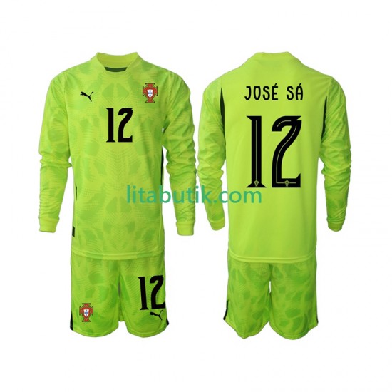 Portugal Jose Sa 12 Målvakt Barn Hemma Fotbollströja 2025 Långärmad