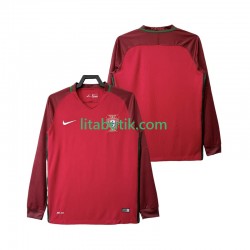 Portugal 2016 Retro Män Hemma Fotbollströja Långärmad Portugal 2016 Retro Män Hemma Fotbollströja Långärmad