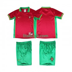 Portugal Retro Barn Hemma Fotbollströja 1998 Kortärmad Portugal Retro Barn Hemma Fotbollströja 1998 Kortärmad
