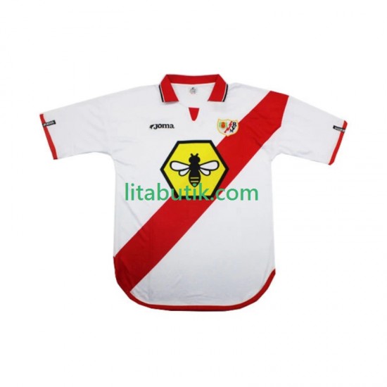 Rayo Vallecano 2000 2001 Retro Män Hemma Fotbollströja Kortärmad
