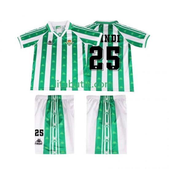 Real Betis FINIDI 25 1996 1997 Retro Barn Hemma Fotbollströja Kortärmad