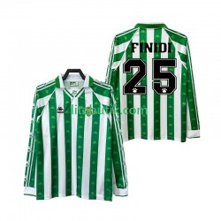 Real Betis FINIDI 25 1996 1997 Retro Män Hemma Fotbollströja Långärmad