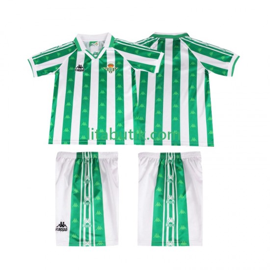 Real Betis 1996 1997 Retro Barn Hemma Fotbollströja Kortärmad