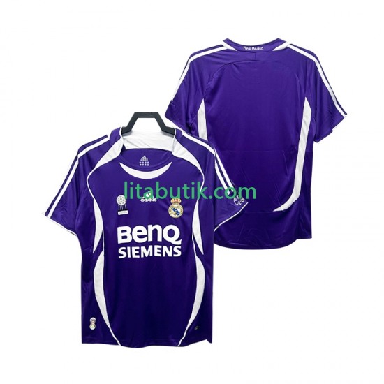Real Madrid 2007 Retro Män Borta Fotbollströja 2006 Kortärmad