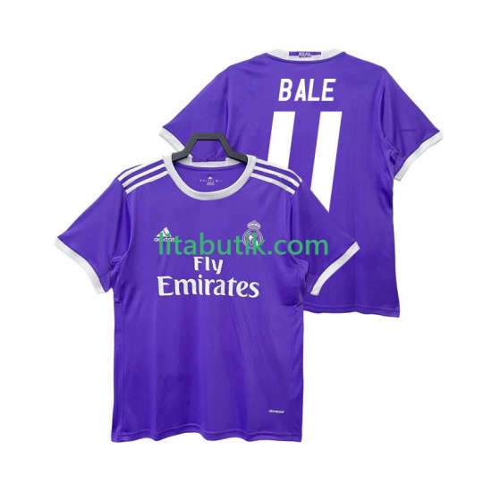 Real Madrid BALE 11 2016 2017 Retro Män Borta Fotbollströja Kortärmad