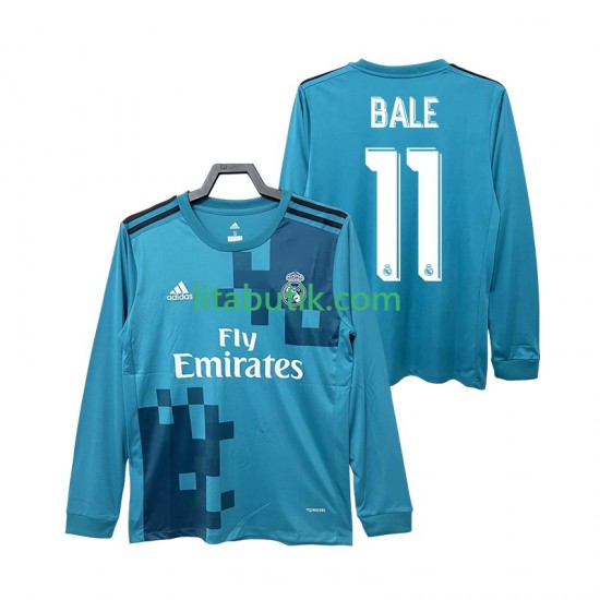 Real Madrid BALE 11 2017 2018 Retro Män Tredje Fotbollströja Långärmad