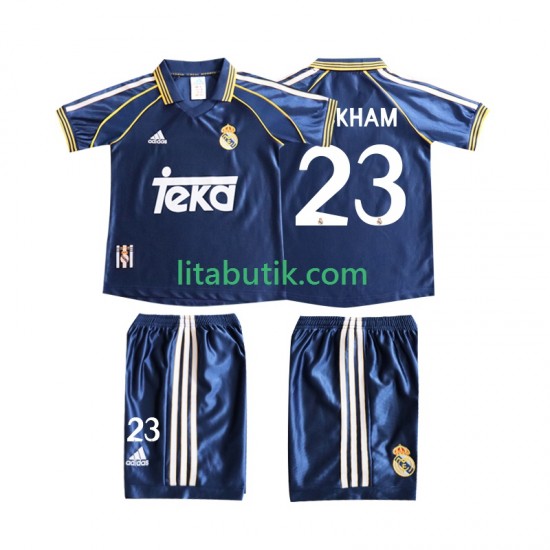 Real Madrid BECERHAM 23 Retro Barn Tredje Fotbollströja 1998 1999 Kortärmad