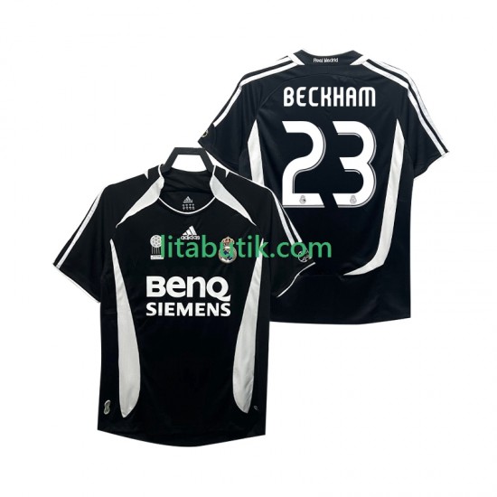 Real Madrid Beckham 23 2007 Retro Män Tredje Fotbollströja 2006 Kortärmad