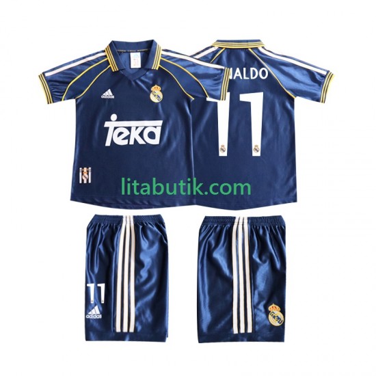 Real Madrid Cristiano Ronaldo 11 Retro Barn Tredje Fotbollströja 1998 1999 Kortärmad