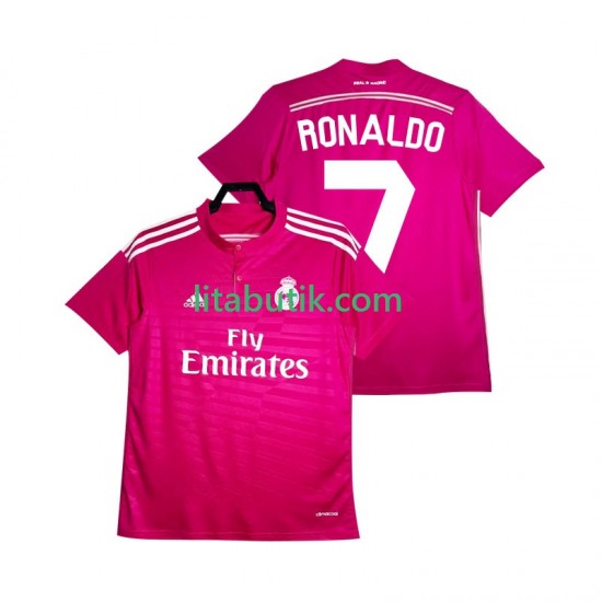 Real Madrid Cristiano Ronaldo 7 2014 2015 Retro Män Borta Fotbollströja Kortärmad