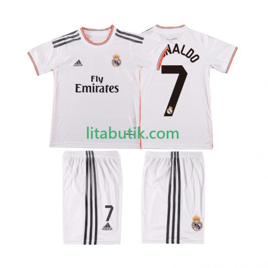 Real Madrid Cristiano Ronaldo 7 2013 2014 Retro Barn Hemma Fotbollströja Kortärmad