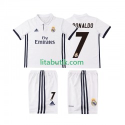 Real Madrid Cristiano Ronaldo 7 2016 2017 Retro Barn Hemma Fotbollströja Kortärmad Real Madrid Cristiano Ronaldo 7 2016 2017 Retro Barn Hemma Fotbollströja Kortärmad
