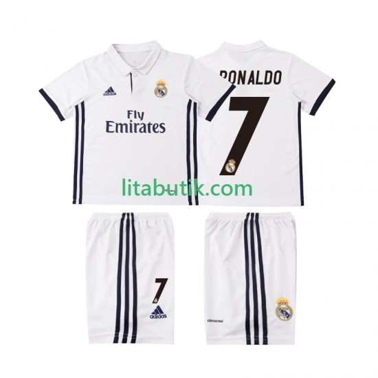 Real Madrid Cristiano Ronaldo 7 2016 2017 Retro Barn Hemma Fotbollströja Kortärmad