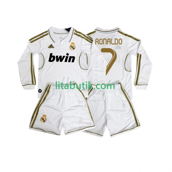 Real Madrid Cristiano Ronaldo 7 2012 Retro Barn Hemma Fotbollströja 2011 Långärmad