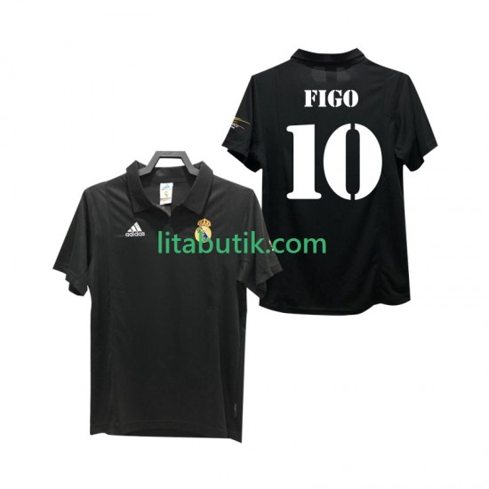 Real Madrid FIGO 10 2003 Retro Män Borta Fotbollströja 2002 Kortärmad