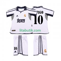 Real Madrid FIGO 10 2001 Retro Barn Hemma Fotbollströja 2002 Kortärmad