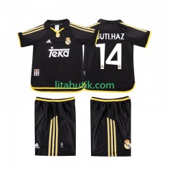 Real Madrid GUTI.HAZ 14 2001 Retro Barn Borta Fotbollströja 1999 Kortärmad