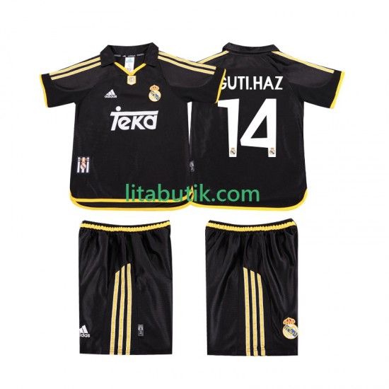 Real Madrid GUTI.HAZ 14 2001 Retro Barn Borta Fotbollströja 1999 Kortärmad