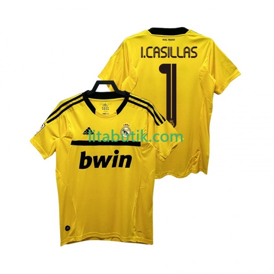 Real Madrid I.CASILLAS 1 2012 Målvakt Retro Män Hemma Fotbollströja 2011 Kortärmad