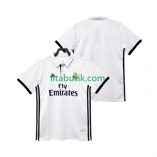 Real Madrid 2017 2018 Retro Män Hemma Fotbollströja Kortärmad
