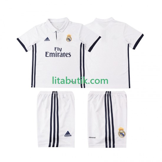 Real Madrid 2016 2017 Retro Barn Hemma Fotbollströja Kortärmad