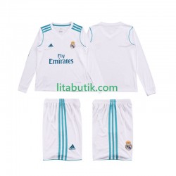 Real Madrid 2017 2018 Retro Barn Hemma Fotbollströja Långärmad Real Madrid 2017 2018 Retro Barn Hemma Fotbollströja Långärmad