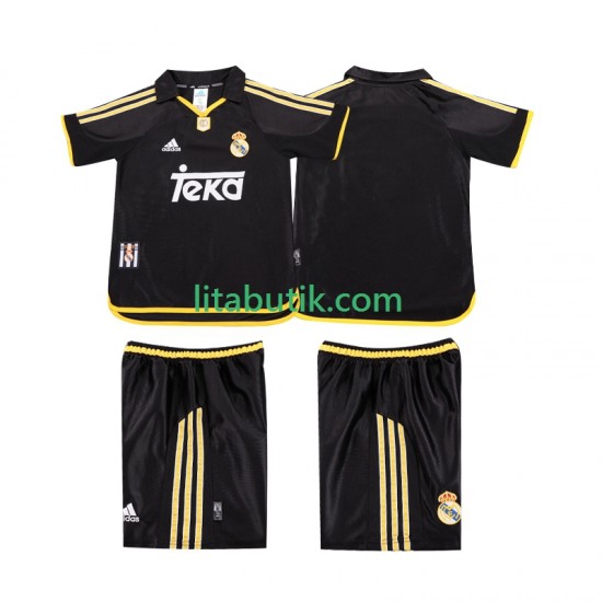 Real Madrid 2001 Retro Barn Borta Fotbollströja 1999 Kortärmad