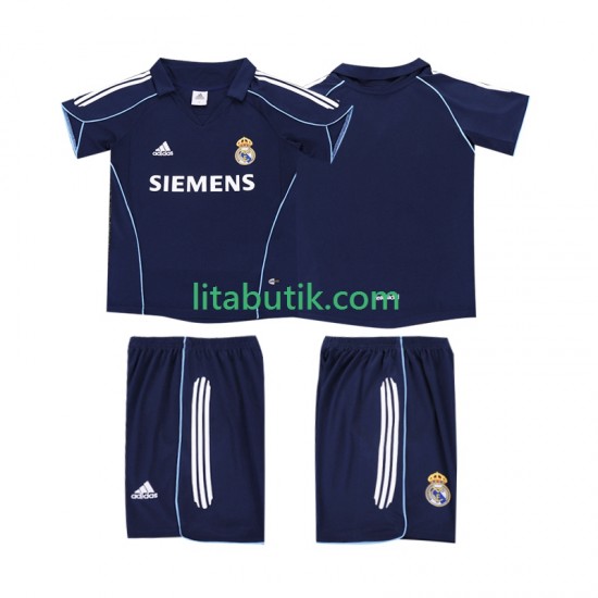 Real Madrid 2005 Retro Barn Borta Fotbollströja 2006 Kortärmad