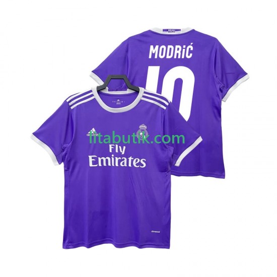 Real Madrid Modrić LUCA 10 2016 2017 Retro Män Borta Fotbollströja Kortärmad