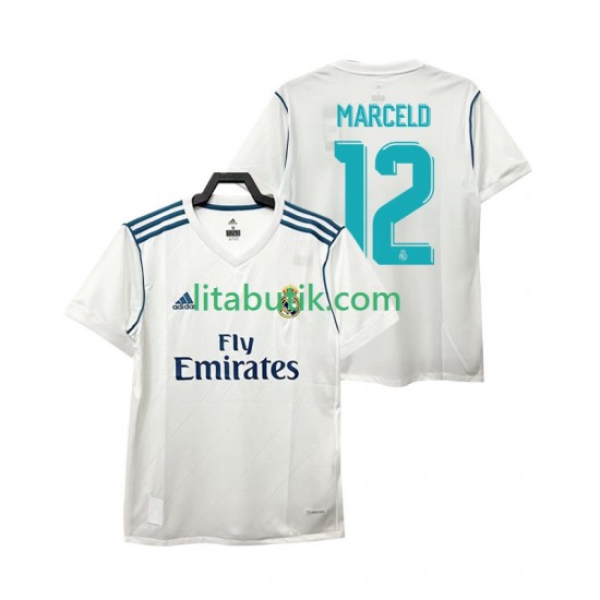 Real Madrid MARCELD 12 2017 2018 Retro Män Hemma Fotbollströja Kortärmad