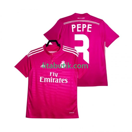 Real Madrid PEPE 3 2014 2015 Retro Män Borta Fotbollströja Kortärmad