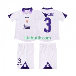 Real Madrid R CARLOS 3 1997 Retro Barn Hemma Fotbollströja 1998 Kortärmad