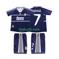Real Madrid RAUL 7 Retro Barn Borta Fotbollströja 1998 1999 Kortärmad