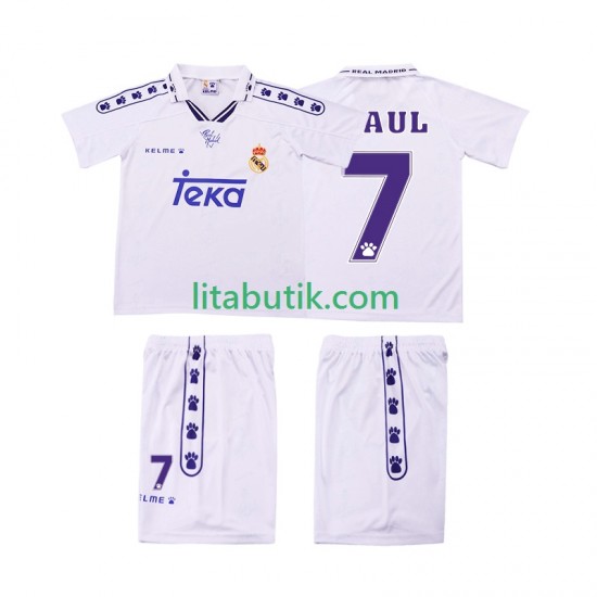 Real Madrid RAUL 7 1994 1996 Retro Barn Hemma Fotbollströja Kortärmad