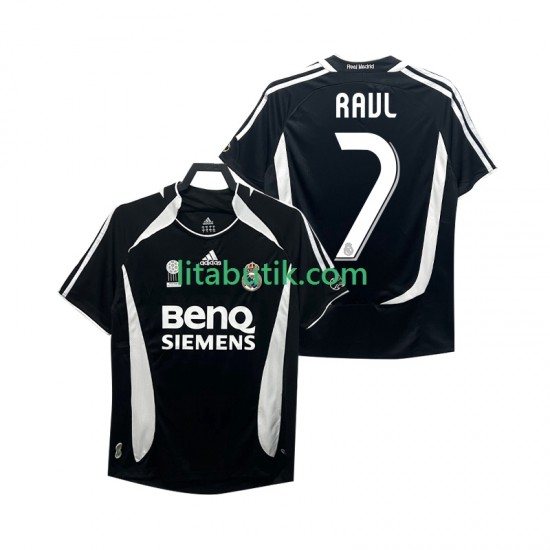 Real Madrid RAUL 7 2007 Retro Män Tredje Fotbollströja 2006 Kortärmad