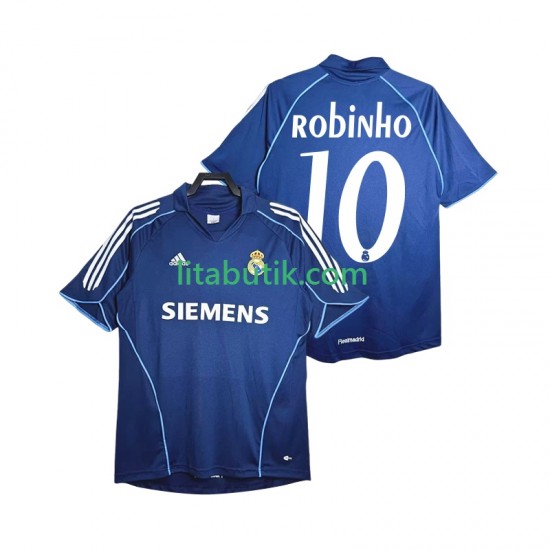 Real Madrid ROBINHO 10 2005 Retro Män Borta Fotbollströja 2006 Kortärmad