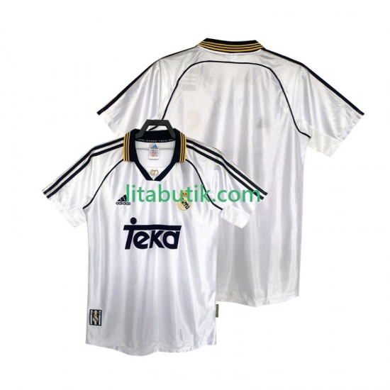 Real Madrid 2000 Retro Män Hemma Fotbollströja 1998 Kortärmad