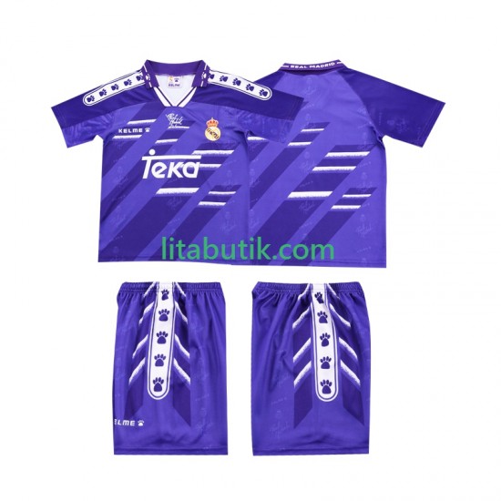 Real Madrid 1994 1996 Retro Barn Borta Fotbollströja Kortärmad