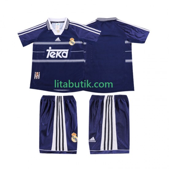 Real Madrid Retro Barn Borta Fotbollströja 1998 1999 Kortärmad
