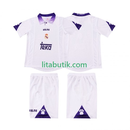 Real Madrid 1997 Retro Barn Hemma Fotbollströja 1998 Kortärmad
