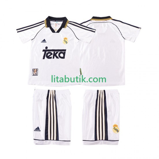 Real Madrid 2000 Retro Barn Hemma Fotbollströja 1998 Kortärmad