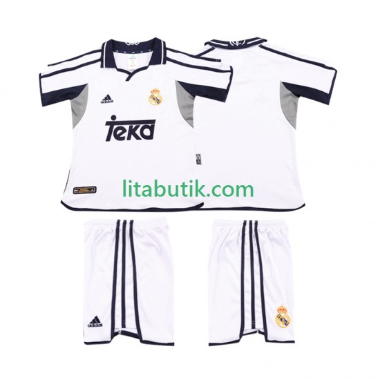 Real Madrid 2001 Retro Barn Hemma Fotbollströja 2002 Kortärmad