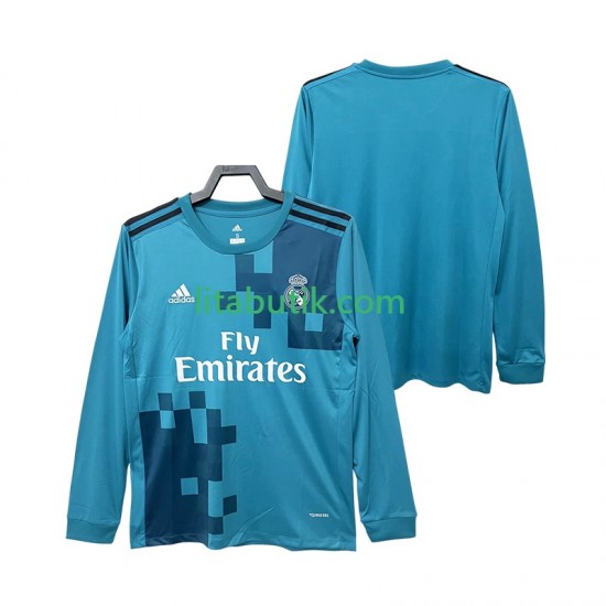 Real Madrid 2017 2018 Retro Män Tredje Fotbollströja Långärmad