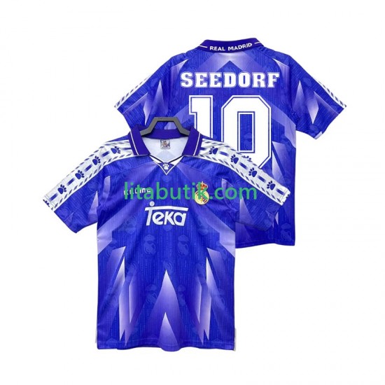 Real Madrid SEEDORF 10 1996 1997 Retro Män Borta Fotbollströja Kortärmad