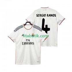 Real Madrid SERGIO RAMOS 4 2013 2014 Retro Män Hemma Fotbollströja Kortärmad