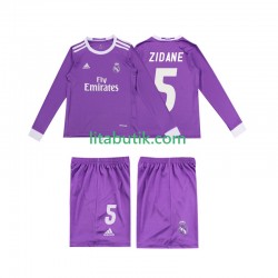 Real Madrid ZIDANE 5 2016 Retro Barn Borta Fotbollströja Långärmad