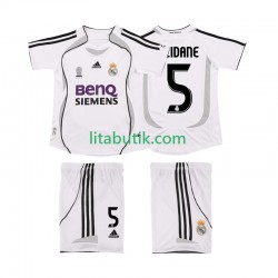 Real Madrid ZIDANE 5 2007 Retro Barn Hemma Fotbollströja 2006 Kortärmad